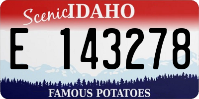 ID license plate E143278