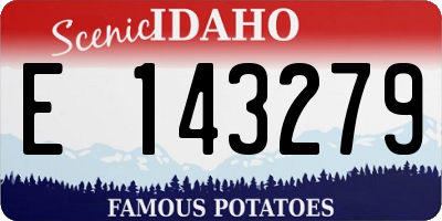 ID license plate E143279