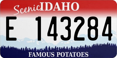 ID license plate E143284
