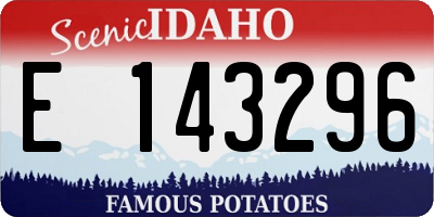 ID license plate E143296