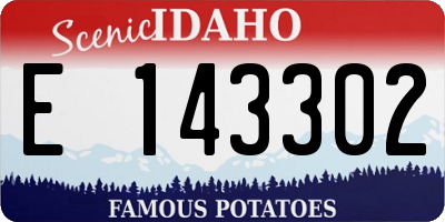 ID license plate E143302