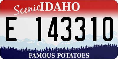 ID license plate E143310