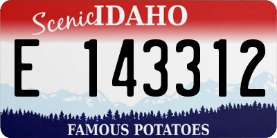 ID license plate E143312