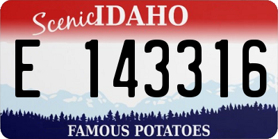ID license plate E143316