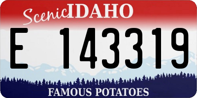 ID license plate E143319
