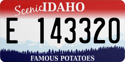 ID license plate E143320