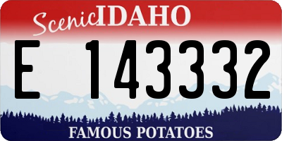 ID license plate E143332
