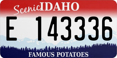 ID license plate E143336