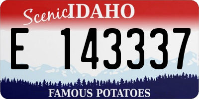 ID license plate E143337