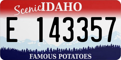 ID license plate E143357