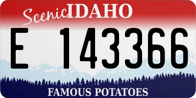 ID license plate E143366