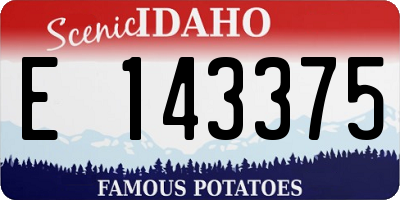 ID license plate E143375