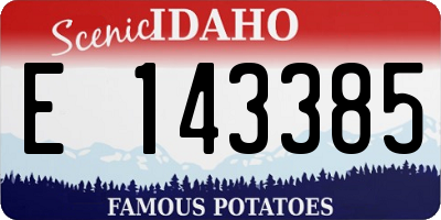 ID license plate E143385