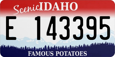 ID license plate E143395