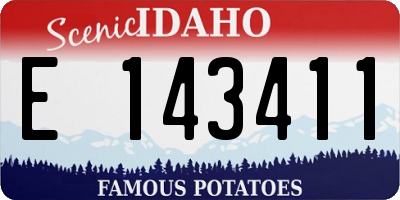 ID license plate E143411