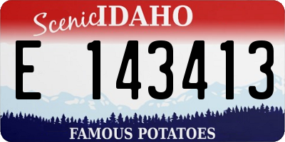 ID license plate E143413