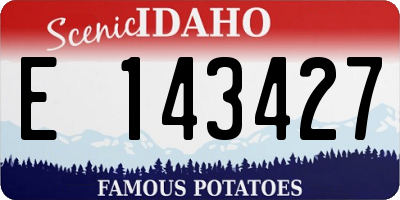 ID license plate E143427