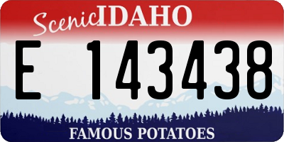 ID license plate E143438