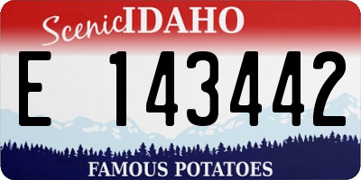 ID license plate E143442