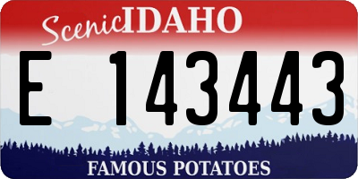 ID license plate E143443