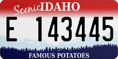 ID license plate E143445