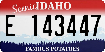 ID license plate E143447
