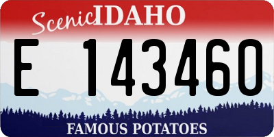 ID license plate E143460