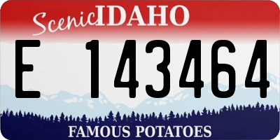 ID license plate E143464