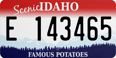 ID license plate E143465