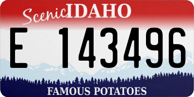 ID license plate E143496