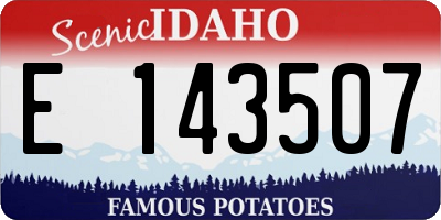 ID license plate E143507