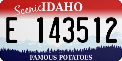 ID license plate E143512