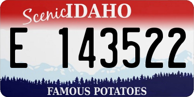 ID license plate E143522