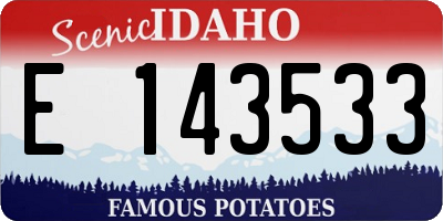 ID license plate E143533