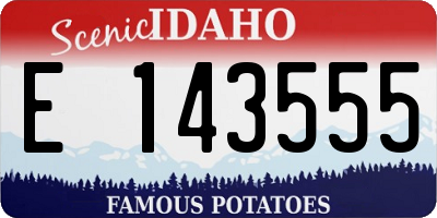 ID license plate E143555