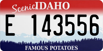 ID license plate E143556