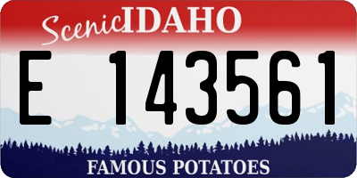 ID license plate E143561
