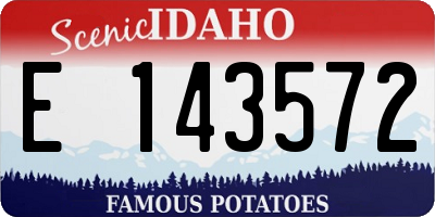 ID license plate E143572