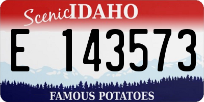 ID license plate E143573