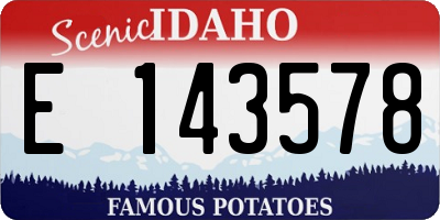 ID license plate E143578