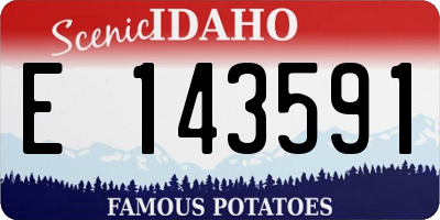 ID license plate E143591