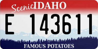 ID license plate E143611