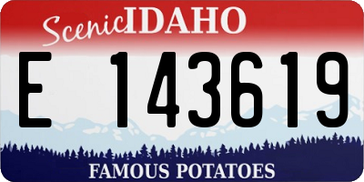 ID license plate E143619