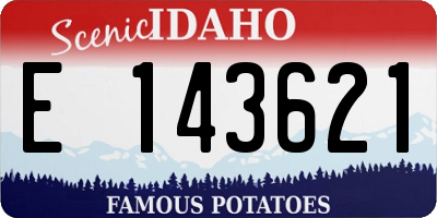 ID license plate E143621