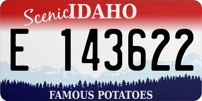 ID license plate E143622
