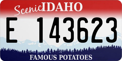 ID license plate E143623