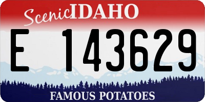 ID license plate E143629