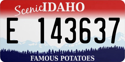 ID license plate E143637