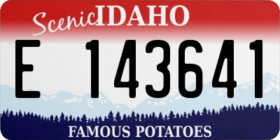 ID license plate E143641