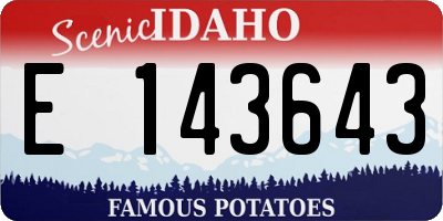 ID license plate E143643